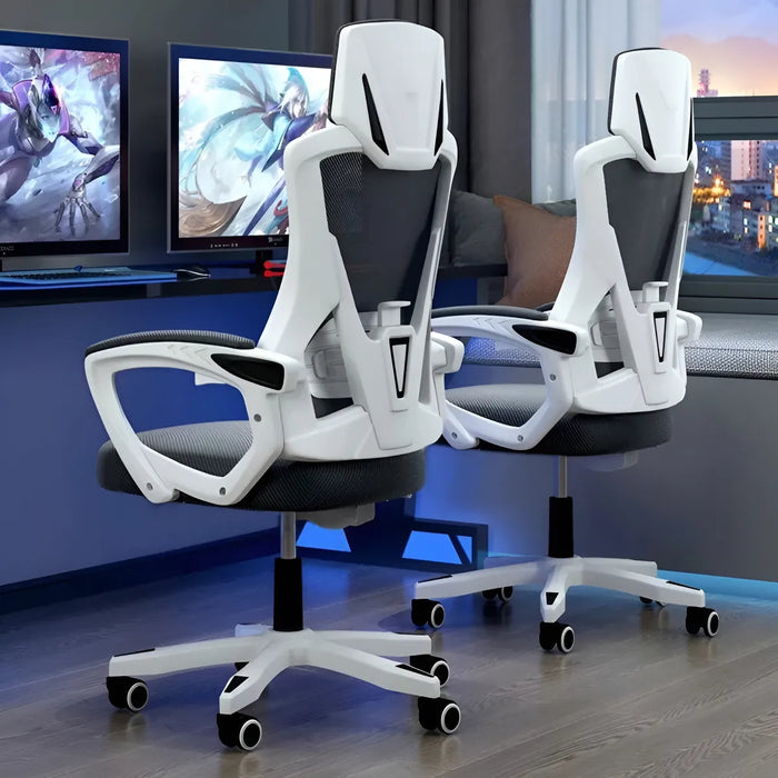 SILLA DE ESCRITORIO ERGONÓMICA MESH LENOBLE 818 LE-818 BLANCA/NEGRO GRADO B