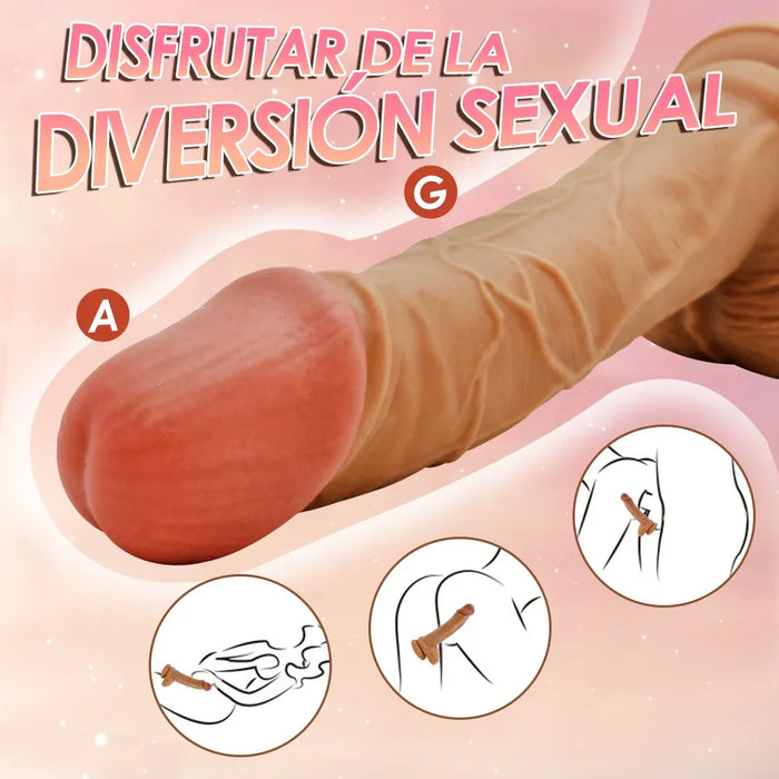 Consolador Dildo Realista Pene Silicona Con Ventosa 18.5*4cm GRADO A