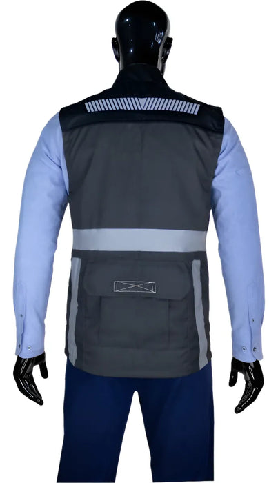 Chaleco Reflectante Bultex Zacatecas 6 Bandas Seguridad Gris Oxford/negro Extra Grande GRADO B
