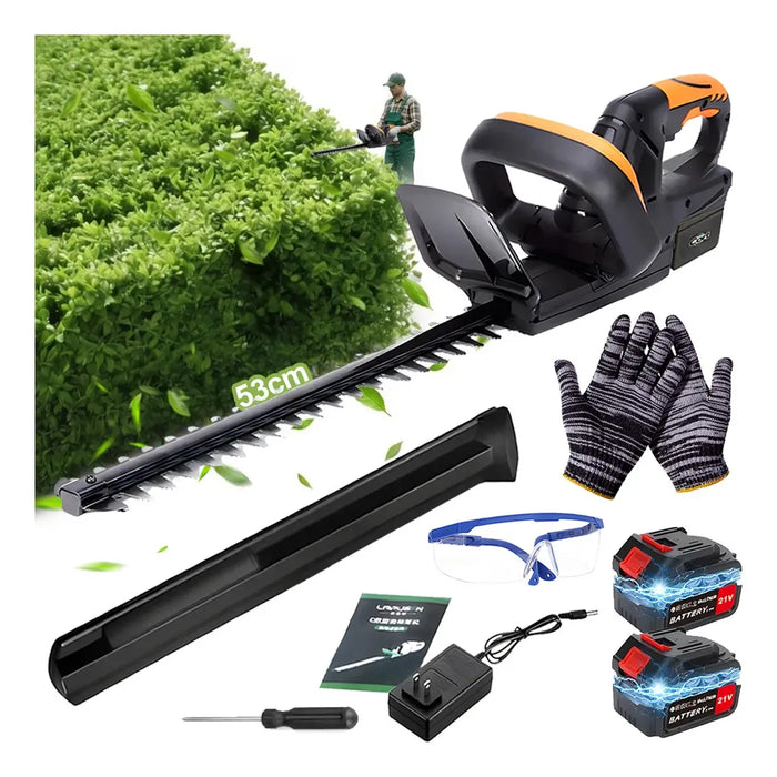 CORTASETOS ELÉCTRICO INALÁMBRICO 2200W- 2 BATERIAS Y MANGO GIRATORIO 180Â°, CORTASETOS INALAMBRICO, NEGRO Y AMARILLO, 48V... NEGRO/AMARILLO GRADO B