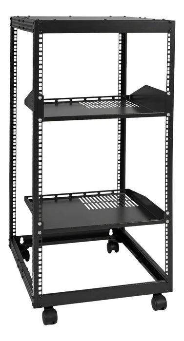 RACK DE SERVIDOR DE MARCO ABIERTO DE 20U PARA MONTAJE HB COLOR NEGRO GRADO B