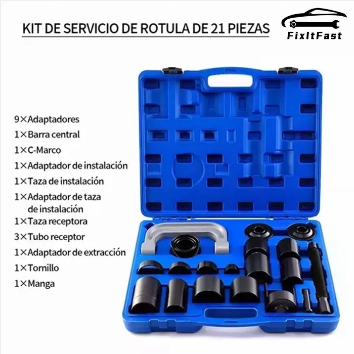 herramienta de extraccion de rotula, 21 piezas