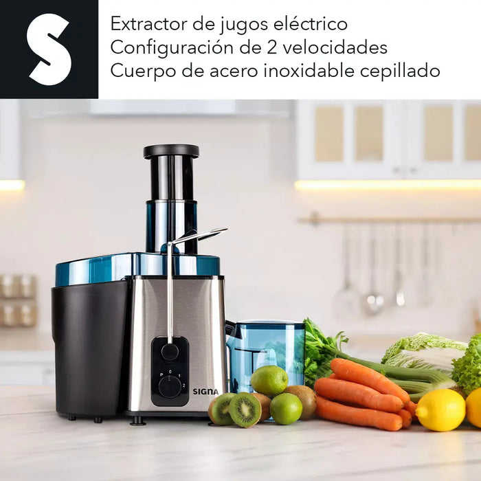 EXTRACTOR DE JUGOS ELÉCTRICO 2 VELOCIDADES JARRA 500ML 1000 1 GRADO B