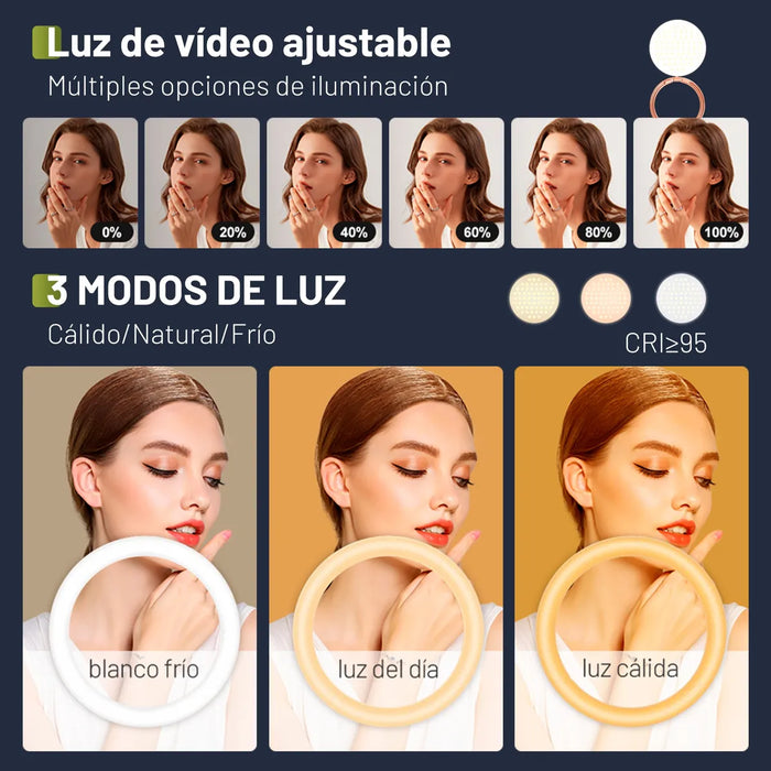 Aro De Luz Led  De Relleno Magnética Para Celular Grado B