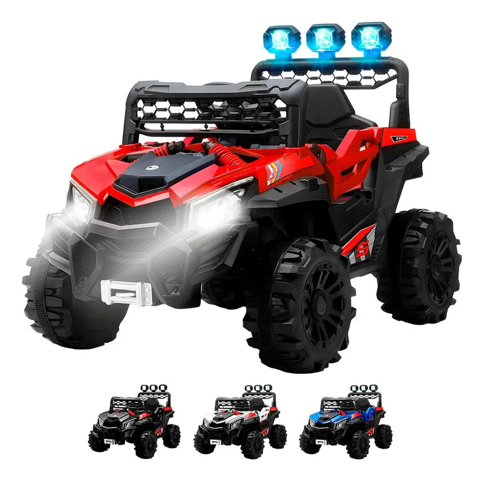 COCHE ELECTRICO MONTABLE CARRITO CON CONTROL REMOTO BUGGY COLOR ROJO