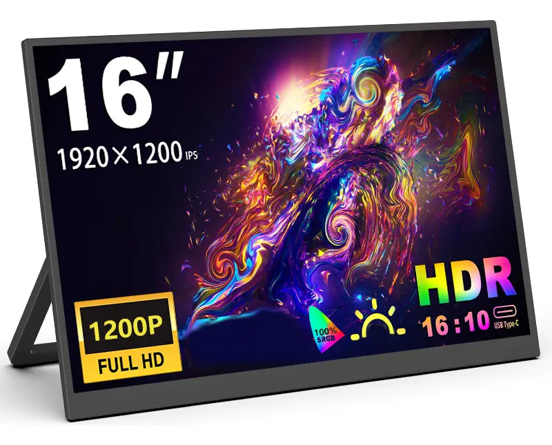 🔥 Pantalla Externa Portátil 16" (1200p) | Panel IPS | Compatible con Laptop y Consolas GRADO B✅📦
