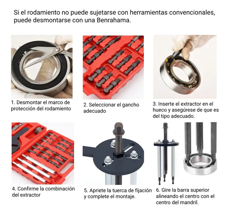 🔧 Kit Profesional de Extractores y Separadores de Baleros  GRADO B⚙️✅