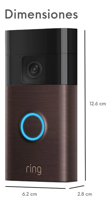 Timbre Con Cámara Inalámbrico Venetian Bronze Ring Battery Doorbell GRADO A - TiendaKomet México