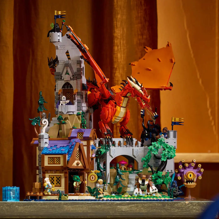 LEGO IDEAS 21348 – DUNGEONS & DRAGONS: AVENTURA DEL DRAGÓN ROJO – SET COLECCIONABLE 18+ – GRADO B (CAJA DAÑADA – BOLSAS SELLADAS – PIEZA SUELTA)
