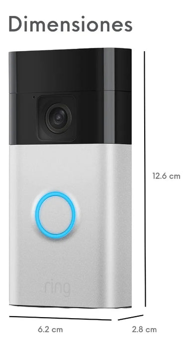 Timbre Con Cámara Inalámbrico Ring Battery Doorbell Satin Nickel
