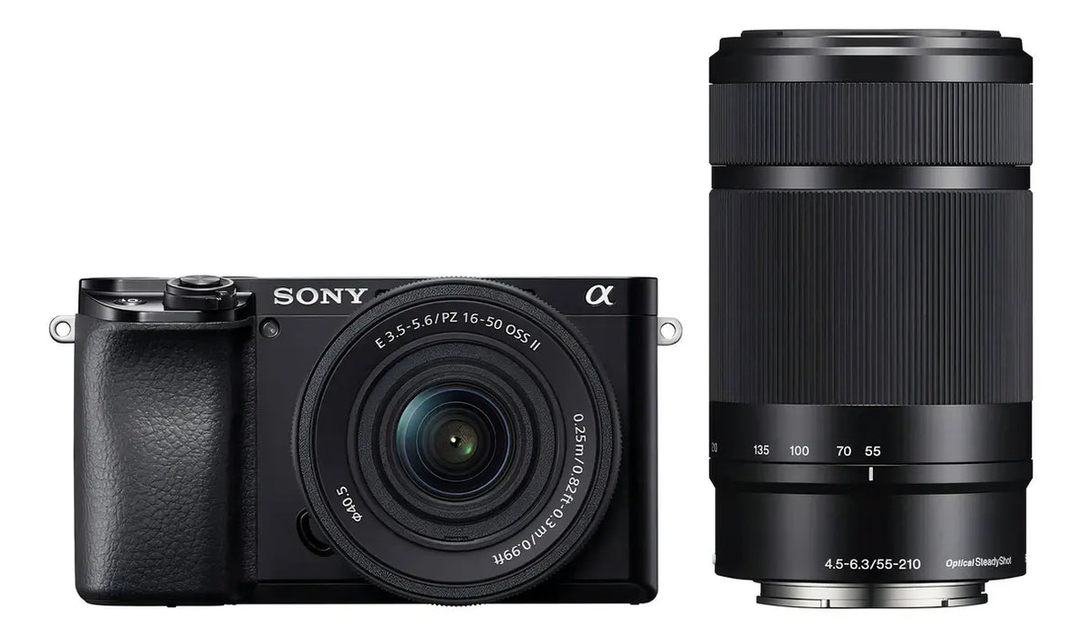 CÁMARA SONY A6100 MIRRORLESS + LENTES 16-50MM II + 55-210MM GRADO B