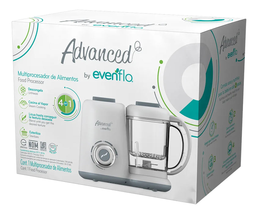 Advanced by Evenflo, Multiprocesador de Alimentos 4 en 1  GRADO A