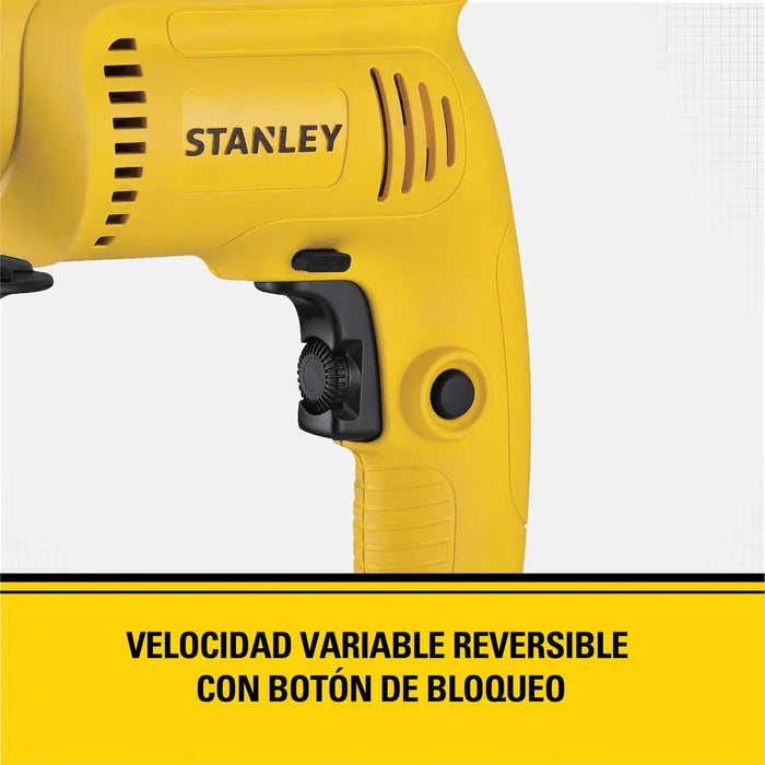 KIT TALADRO PERCUTOR 3/8 + ACCESORIOS STANLEY SCH10D2K AMARILLO 60 HZ GRADO A