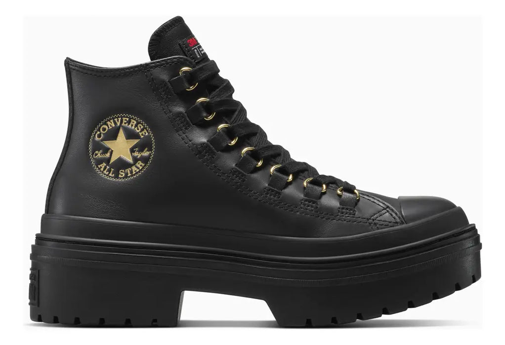 TENIS CONVERSE LUGGED HEEL   A14542C MUJER NEGRO LISO 22 CM MX GRADO A