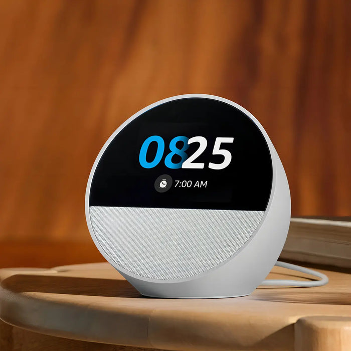 AMAZON ECHO SPOT BOCINA INTELIGENTE PANTALLA CON RELOJ WHITE GRADO B