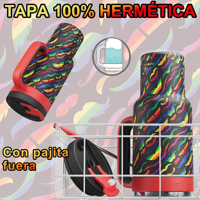 Powcan Vaso Termico Con Pajita 2 En 1 Con Calor/frio 40oz grado B