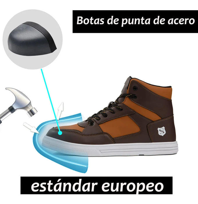 Zapato De Seguridad Tenis Botas Industrial Para Hombre TALLA 24 MX GRADO B
