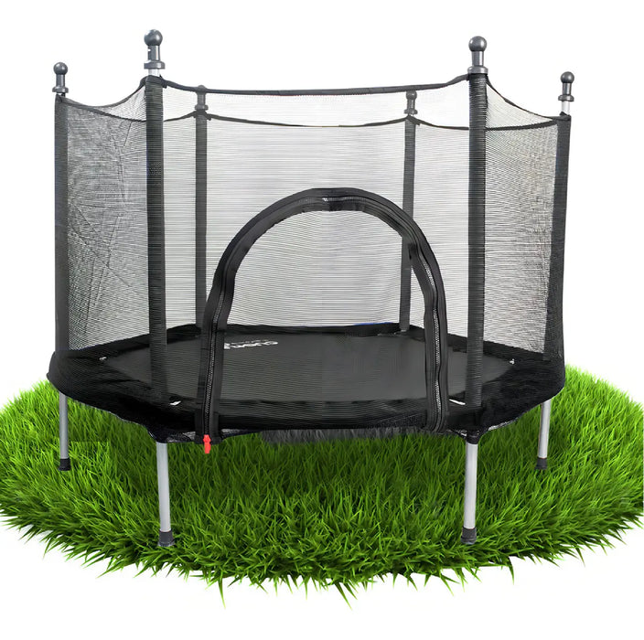 TRAMPOLÍN CUORY TUMBLING 1.4M ALTA RESISTENCIA CON RED SEGURIDAD NIÃ±OS NEGRO GRADO B