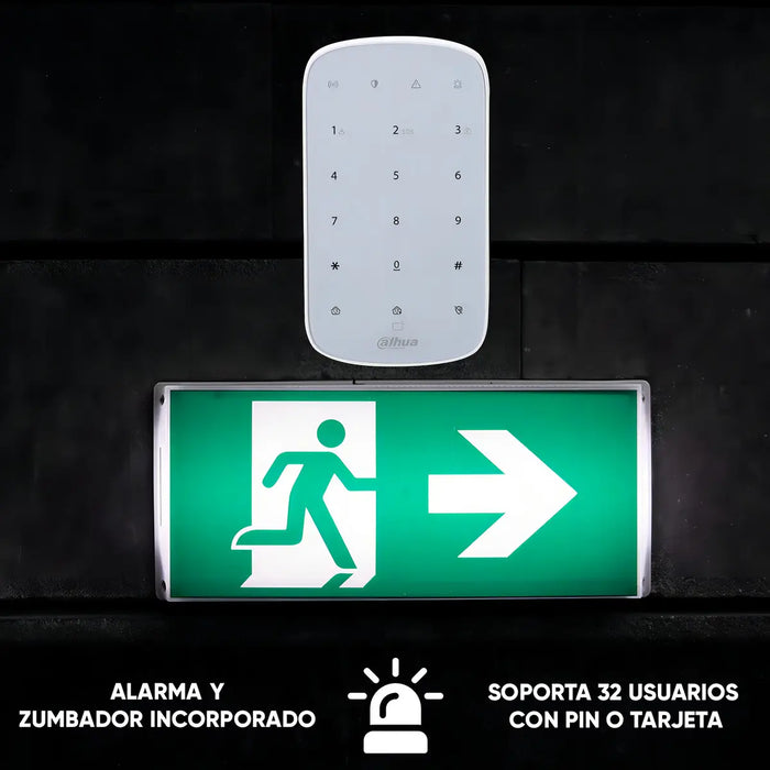 TECLADO INALAMBRICO INTERIOR TOUCH PARA ALARMA DAHUA BLANCO GRADO B