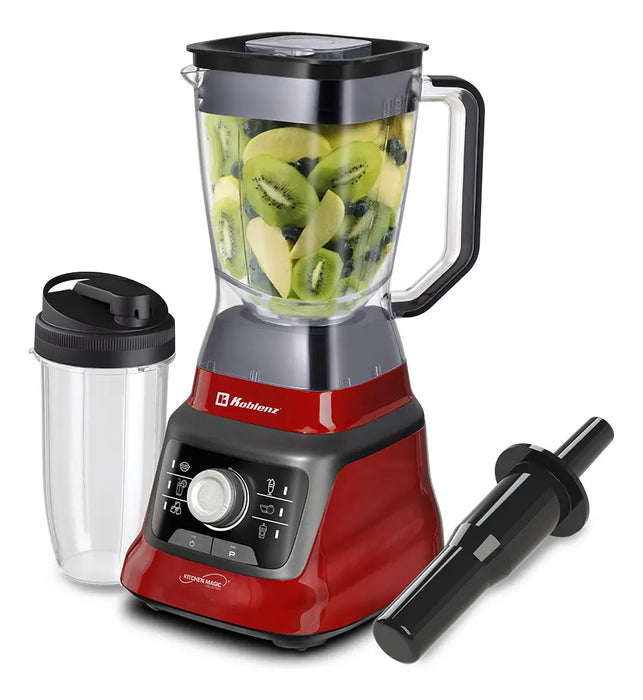 LICUADORA KOBLENZ LKM-9608 PRO REVERSIBLE CON PERILLA DE VELOCIDAD, 1400 WATTS Y VASO DE TRITÃ¡N DE 2L CON VASO PORTÃ¡TIL PARA SMOOTHIES COLOR ROJO