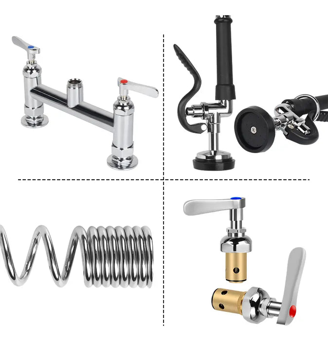 LLAVE PRELAVADO COCINA COMERCIAL GRIFO MEZCLADOR 27'' GRADO B