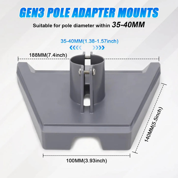 Base Sencilla Solo Soporte Sin Tubo Para Antena Starlink V4 GRADO B