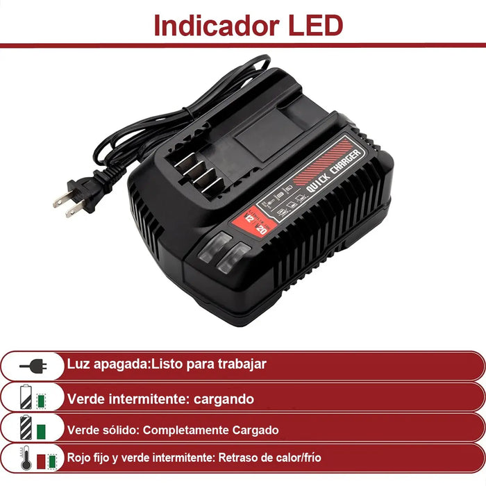 CARGADOR CMCB104 COMPATIBLE CON BATERI­A CRAFTSMAN DE 20 V GRADO B