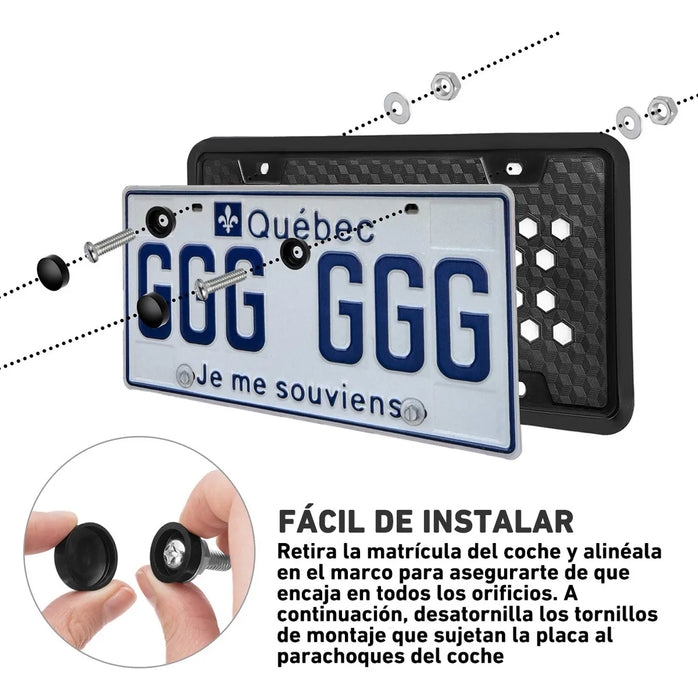 Marco de Matrícula de Silicona Universal (Modelo 8581) GRADO A