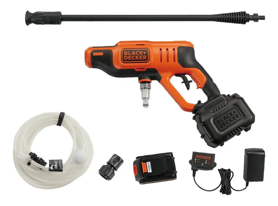 HIDROLAVADORA ELECTRICA BLACK+DECKER HOGAR BCPC20D1 NARANJA CON 24.132BAR DE PRESION MAXIMA - 60HZ GRADO B
