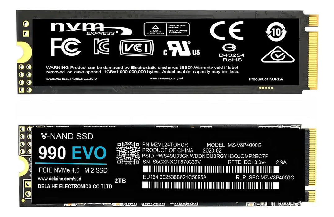 SSD NVMe M.2 KOMSOM 990 EVO 2TB | Velocidad Gen4 para Gaming y Edición 4K GRADO A