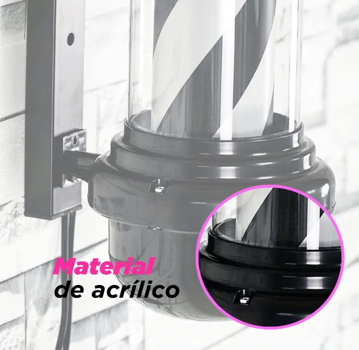 Poste Caramelo faros de barberia con luz led giratorio GRADO B