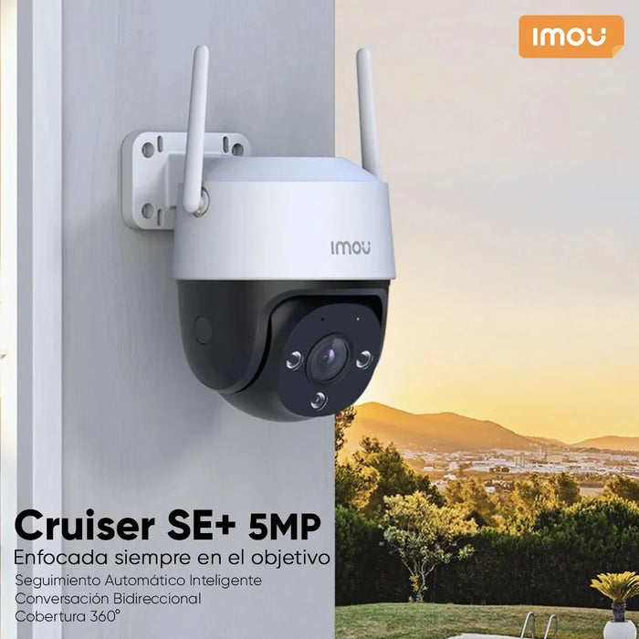 IMOU CÁMARA DE SEGURIDAD WIFI CRUISER SE+ 5MP IPC-K7CN5H-PLUS-256 CON MICROSD 256GB FULLCOLOR IMOU SENSE ALTA DEFINICIÓN... BLANCO Grado B
