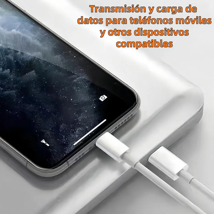 2pzs Cable De Carga Rapida Tipo C Para iPhone 11 12 13 14 2m