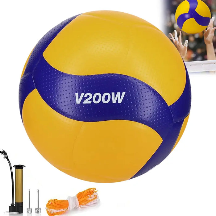BALÓN DE VOLEIBOL V200W NO 5 CON BOMBA DE AIRE PARA INDOOR GRADO B