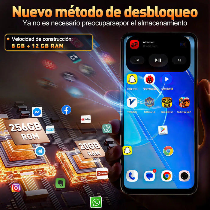 TELÉFONO HOTWAV NOTE 18 GT DUAL SIM 20 GB RAM 256 GB ROM ANDROID15 OCTA-CORE 7,2 HD PULGADAS SMARTPHONE 6200 MAH CÁMARA DE 48+8 MP FACE ID NFC/OTA/OTG GRADO B