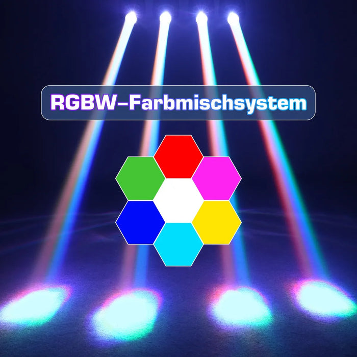 LUCES DE DJ DE CABEZA MÃ³VIL DE 120 W LED RGBW 4 EN 1 DMX GRADO A