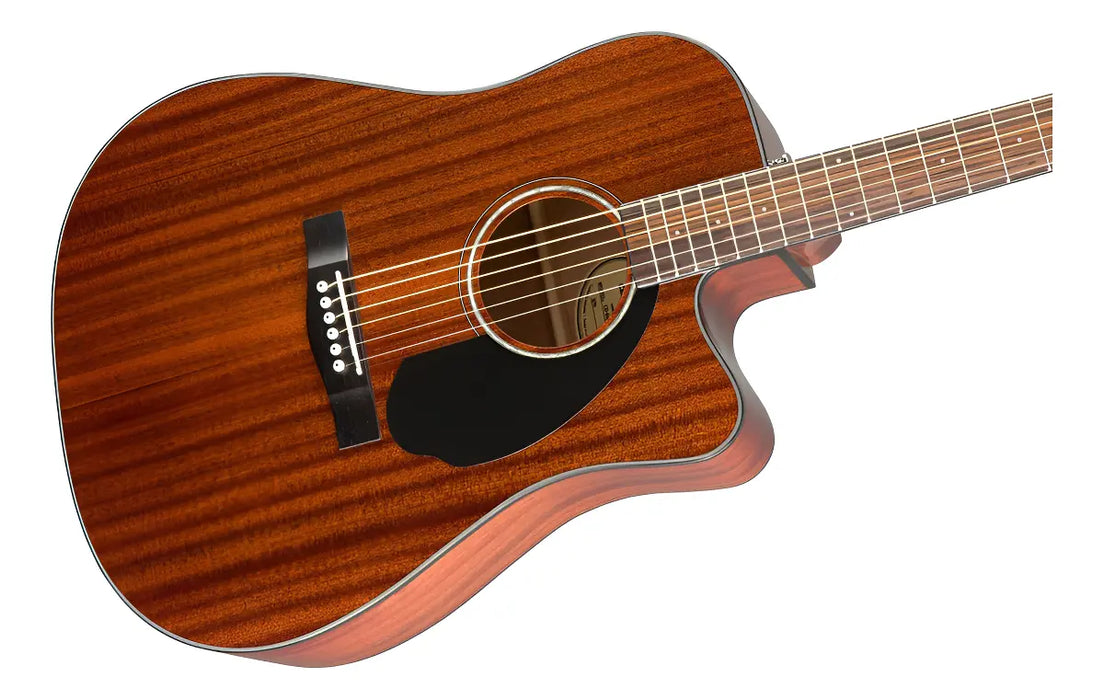 GUITARRA ELECTROACUSTICA FENDER CD-60SCE MAHOGANY COLOR NATURAL ORIENTACIÓN DE LA MANO DERECHA DIESTRO NOGAL GRADO B