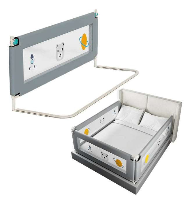 BARANDALES BARRERA PROTECTOR CAMA BEBE NO NECE TALADRAR 1,8 GRADO B