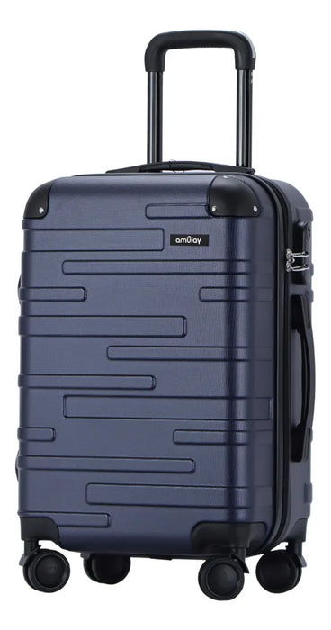 MALETA DE MANO 20IN PRAGA CABINA CARRY ON 10KG CANDADO RUEDAS 360Â° - AMULAY AZUL GRADO B