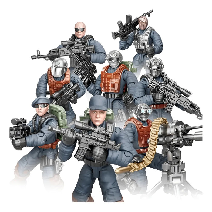 PAQUETE 8 PZS SWAT FUERZAS ESPECIALES URBANA ARMABLE BLOQUE GRADO B