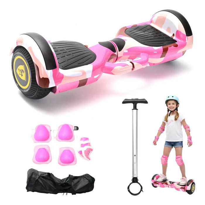 HOVERBOARD SKATE ELÉCTRICO PATINETE CON BLUETOOH Y LUZ LED COLOR ROSA GRADO B