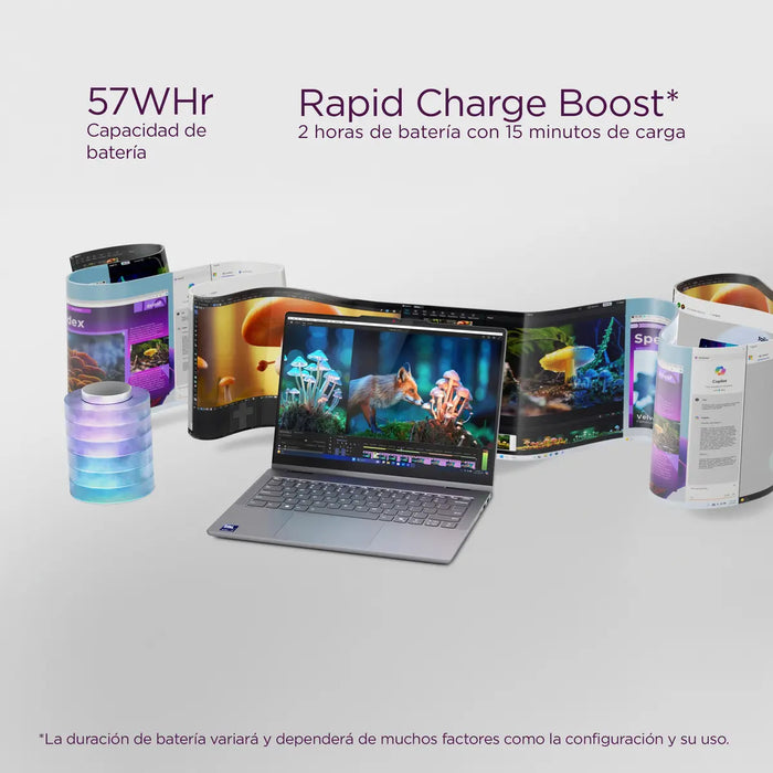 LAPTOP LENOVO IDEAPAD 2EN1 INTEL U5 16GB 512GB SSD CON IA GRIS LUNA GRADO B