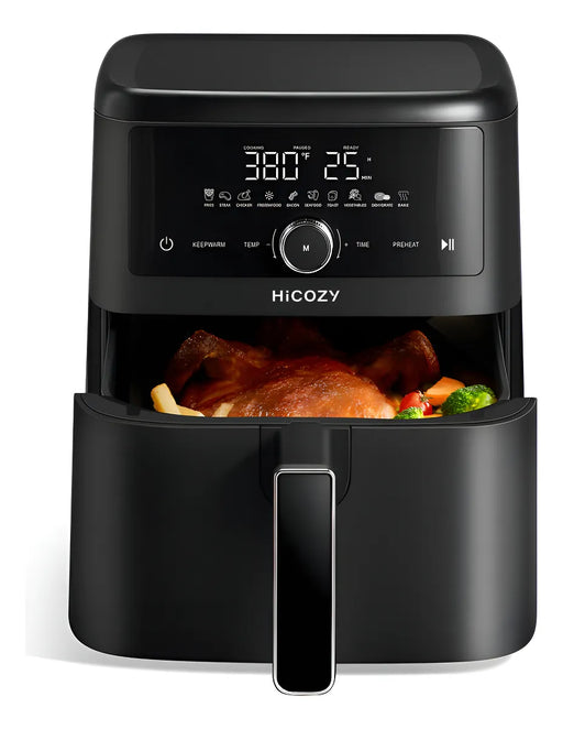 Hicozy Freidora De Aire 10 En 1 Tamaño Familiar De 6 Cuartos De Galón Tecnología Flash Crisp 400 °f Para Resultados Calientes Y Crujientes En Minutos Asado Recalentamiento GRADO B - TiendaKomet México