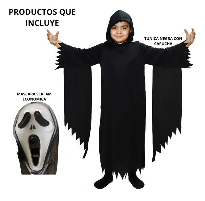 DISFRAZ SCREAM CON MASCARA NIÑO 12-14
