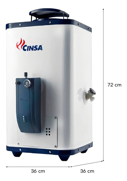BOILER / CALENTADOR CINSA 9LTS GAS LP 1.5SERVICIOS COLOR BLANCO GRADO B