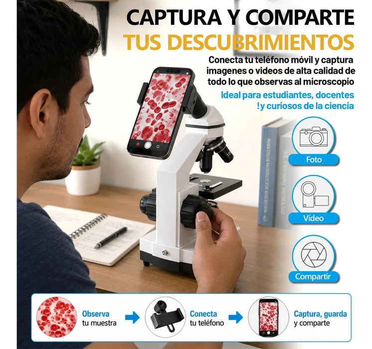 BIOLOGICAL MICROSCOPE PALLIPARTNERS 100X-2000X FOR EDUCATION  |  GRADO B