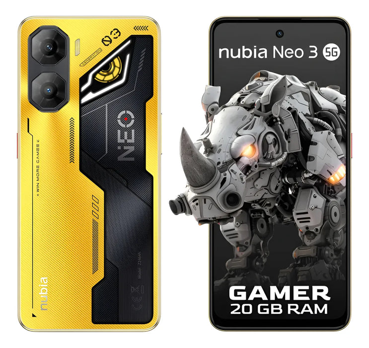 NUBIA NEO 3 5G  GAMING 256 GB, 20 GB(8 GB + 12 GB DINAMICA) AMARILLO AMARILLO GRADO A