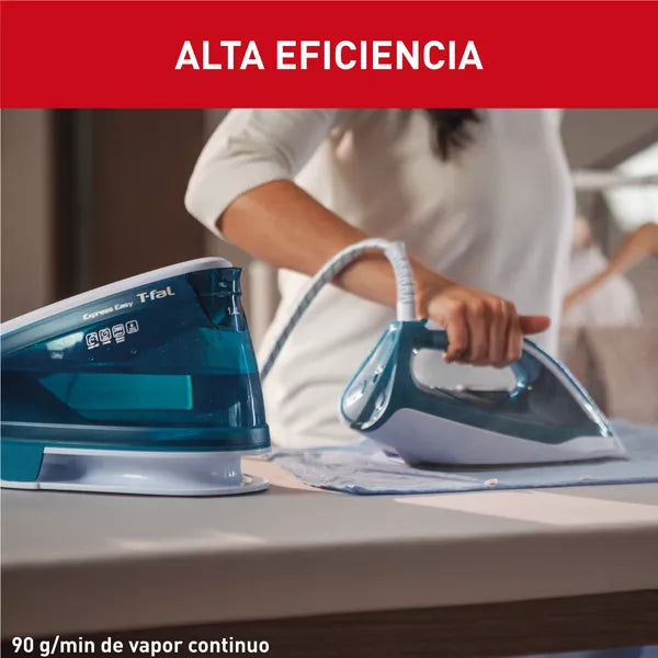 GENERADOR DE VAPOR EXPRESS EASY BLANCO AZUL PLANCHA TU ROPA FACIL Y RAPIDO TANQUE DE 14 L TFAL GRADO A