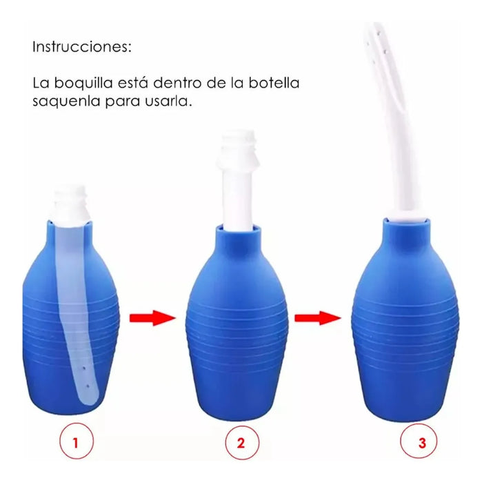 2 PCS DUCHA ANAL Y VAGINAL ENEMA BOMBILLA LIMPIADOR 310ML GRADO B