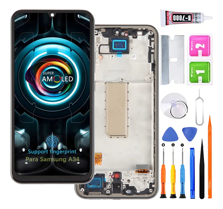 Oled Para Samsung A34 A346 Pantalla Lcd Con Marco GRADO B